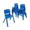 Plastic Classroom Stack Chairs, Indoor/Outdoor Seats for Kids, 12in Seat Height